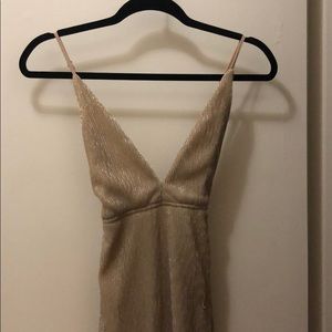 Gold maxi dress from super down